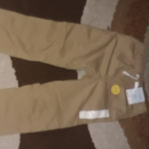 Straight leg flexible drawstring reinforced knee